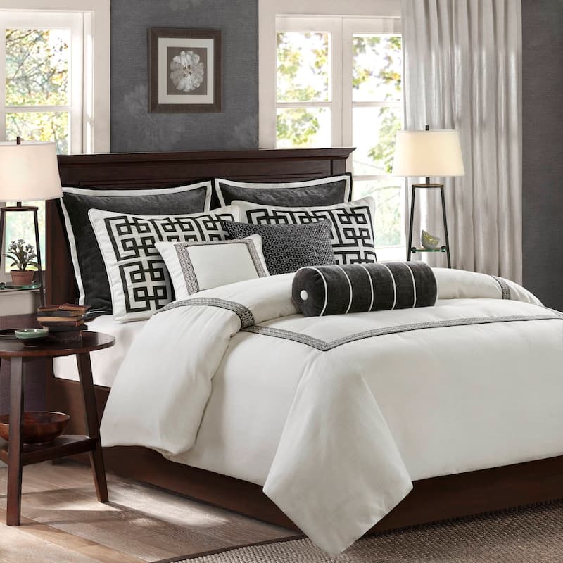 Madison Park Signature Jarvis Embroidery Oversized Duvet Style Comforter Set