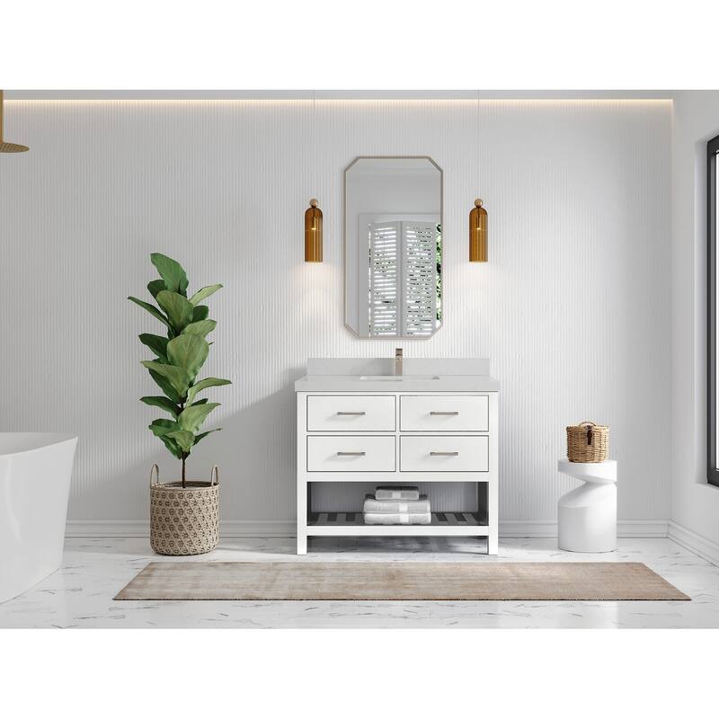 Willow Collections 42 in. W x 22 in. D Parker Single Sink Bathroom Vanity with Countertop