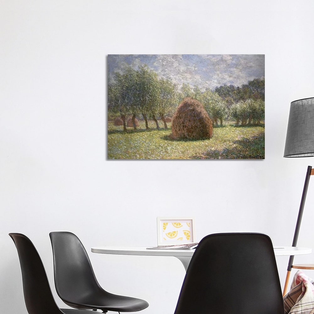 iCanvas "Haystacks at Giverny, 1893 " by Claude Monet Canvas Print