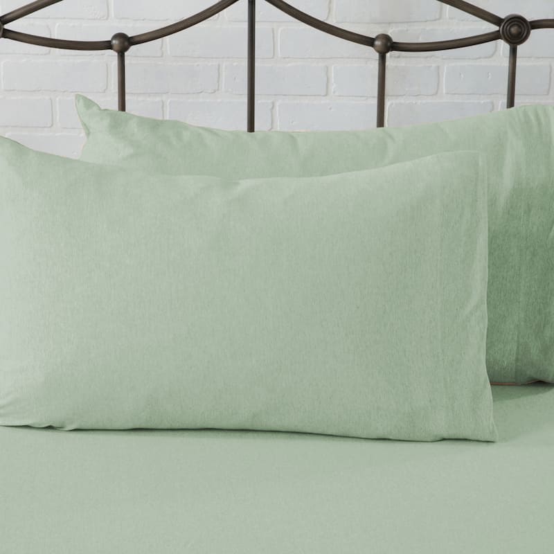 Linery & Co. Heathered Melange Cotton Jersey Knit Sheet Set