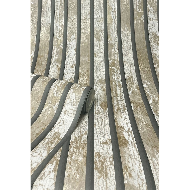 Fine Decor Oxidize Neutral Vertical Slats Wallpaper