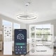 preview thumbnail 63 of 118, 20"/24"/72" Oaks Aura Cotti Low Profile Dimmable Smart Ceiling Fan with Lights 6-Speed Flush Mount Modern Remote