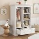 preview thumbnail 3 of 11, Open Children'S Wardrobe With A Hanging Rod And Open Shelves, One Large Drawer, Low Design Close To The Ground For Easy Access