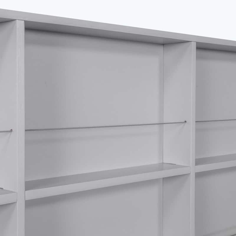 Comfortable Wooden House Bed with 2 Drawers,Kids Bed with Storage Shelf