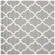 preview thumbnail 87 of 200, SAFAVIEH Handmade Cambridge Luisa Moroccan Trellis Wool Rug 6' Square - Silver/Ivory - Square
