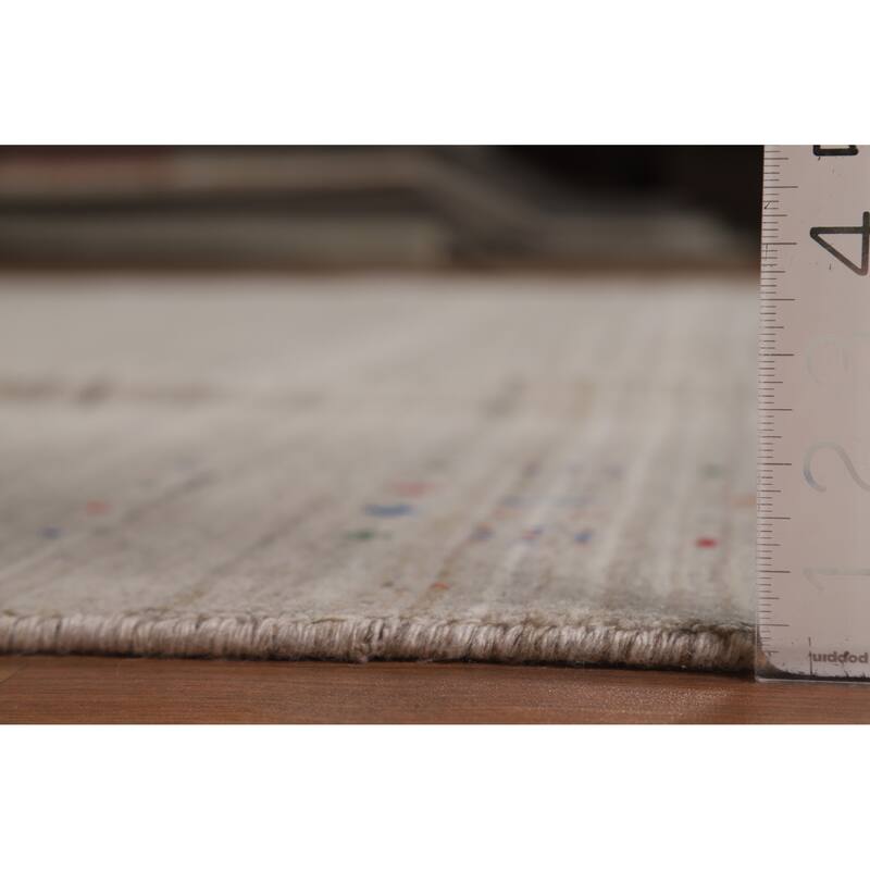 Tribal Gabbeh Indian Area Rug Hand-Knotted Wool Carpet - 8'4" x 9'10"