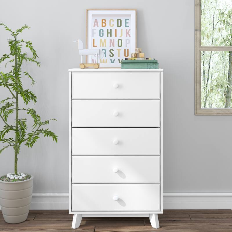 Max and Lily Classic Solid Wood 5-Drawer Dresser