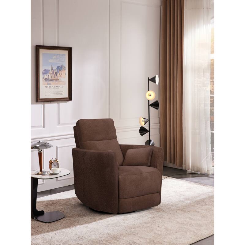 Cozy Microfiber Manual Swivel Recliner