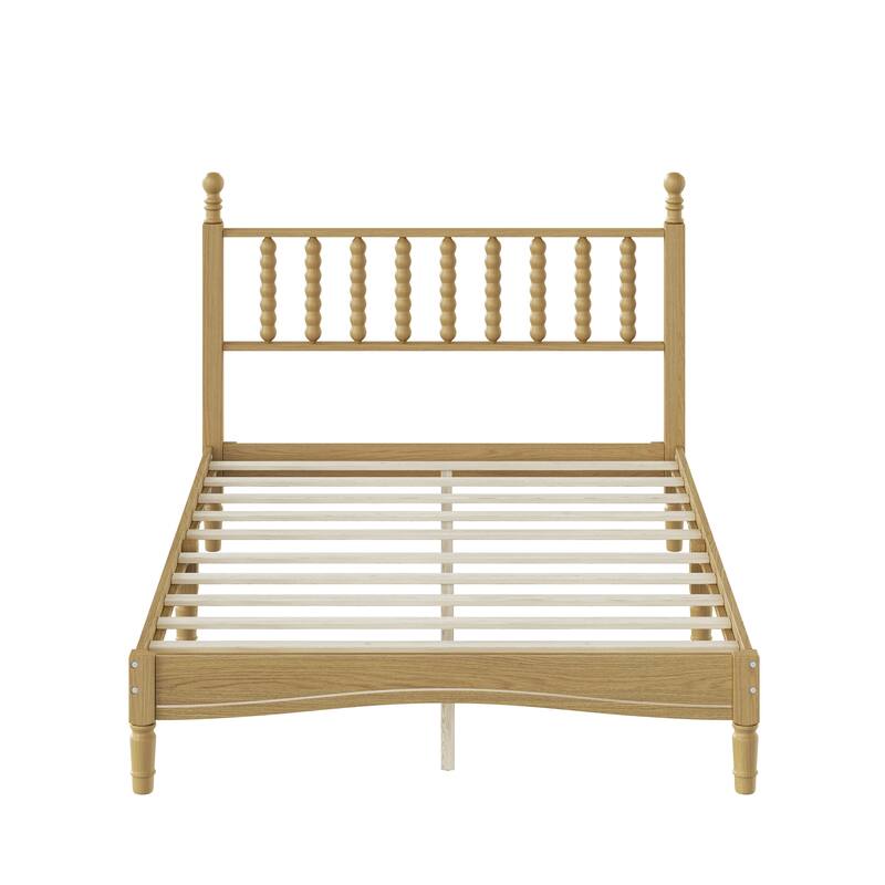 Retro Gourd Spindle Wood Platform Bed by Harper&Bright Designs