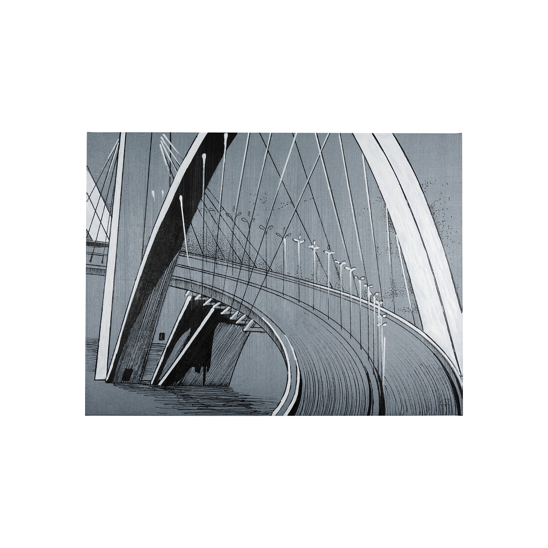 Mercana Bridge III (40 x 30) Canvas Art Print