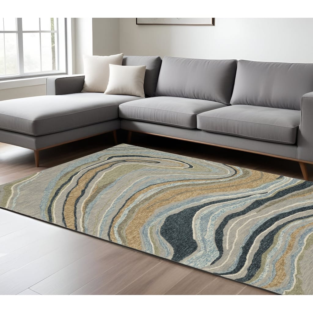 HomeRootsAbstract Modern Rectangle Area Rug