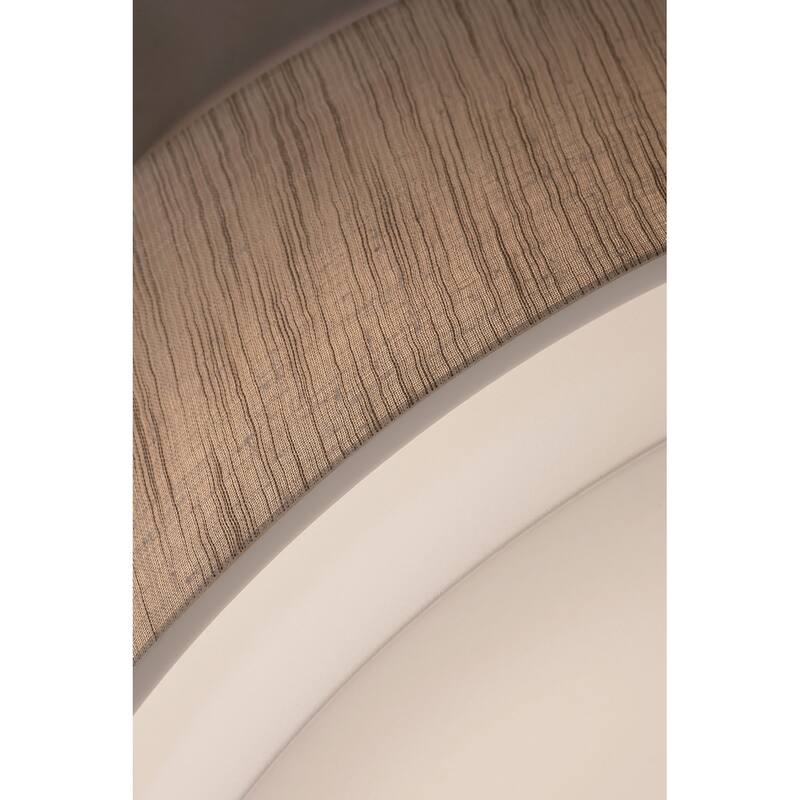 Sanibel 16-inch White LED Flush Mount, Jute Shade