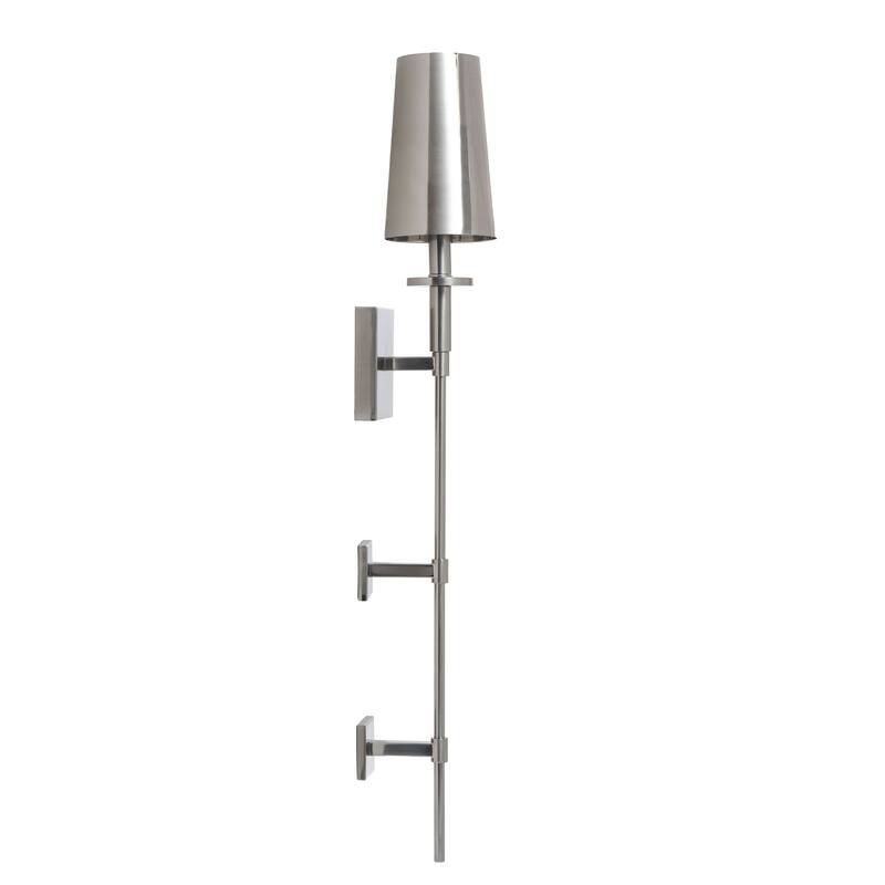 Harp & Finial Palta Sconce - Polished Nickel - Silver