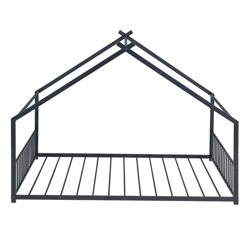 Full Size Metal House Bed