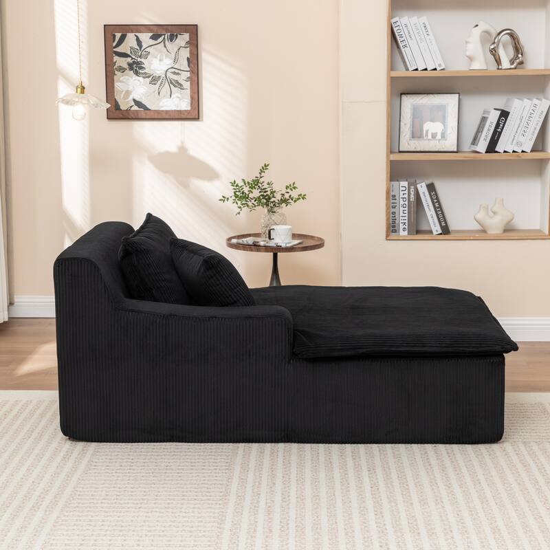 Right/Left Chaise Lounge Sofa Bed - No Assembly, Oversized Sleeper Chair - Living Room, Movie Room, Bedroom