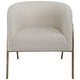 preview thumbnail 1 of 8, Uttermost Jacobsen Off White Shearling Accent Chair - 27"W x 28.5"H x 27"D