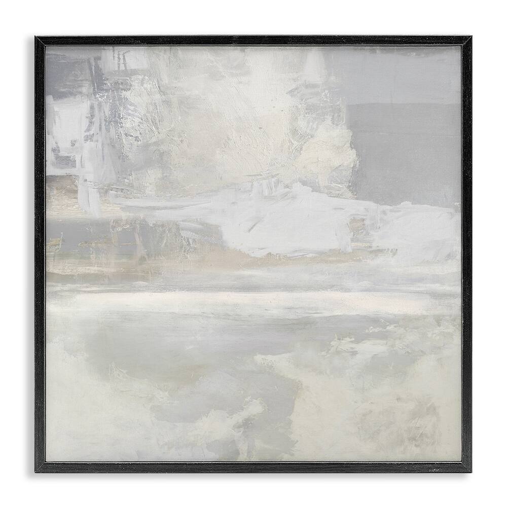Stupell Serene Abstraction of Grey Framed Giclee Art Design By Rachel Springer