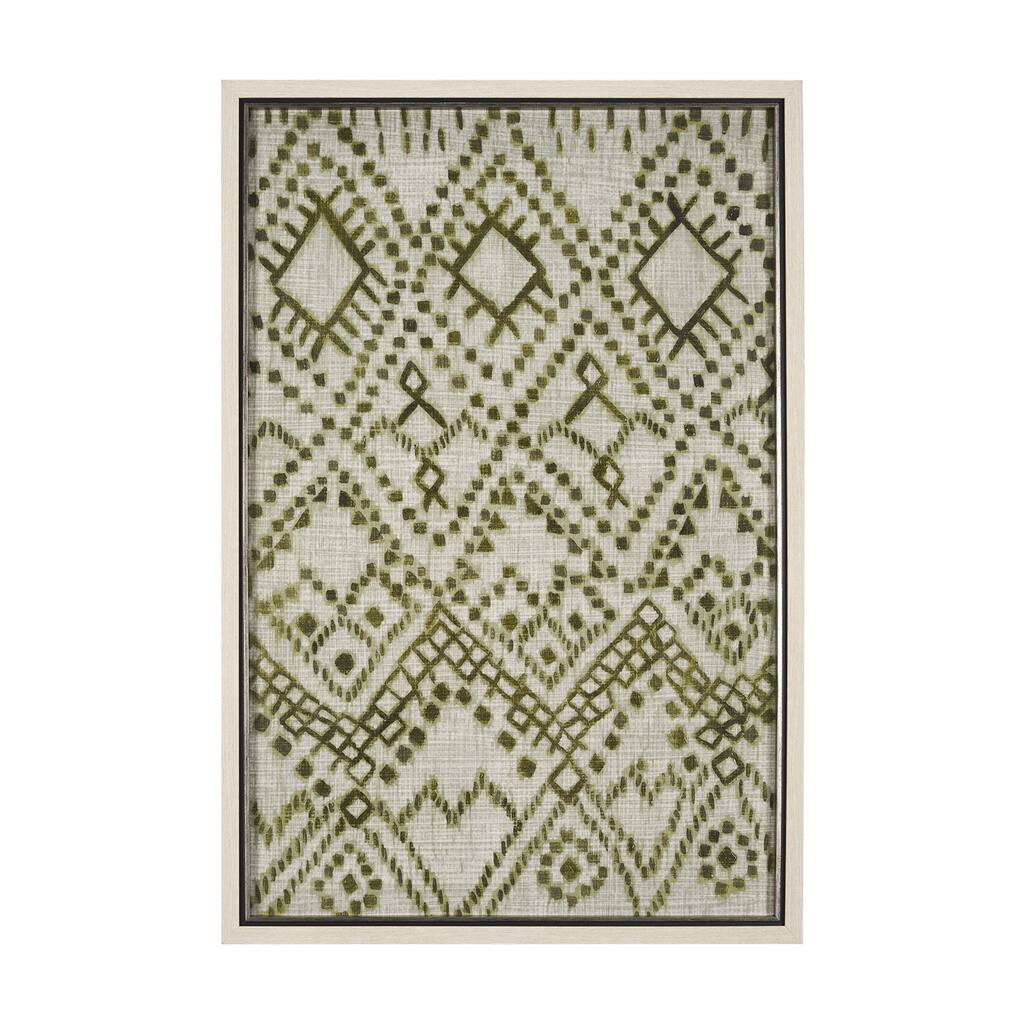 Story Teller II Olive Framed Art Print