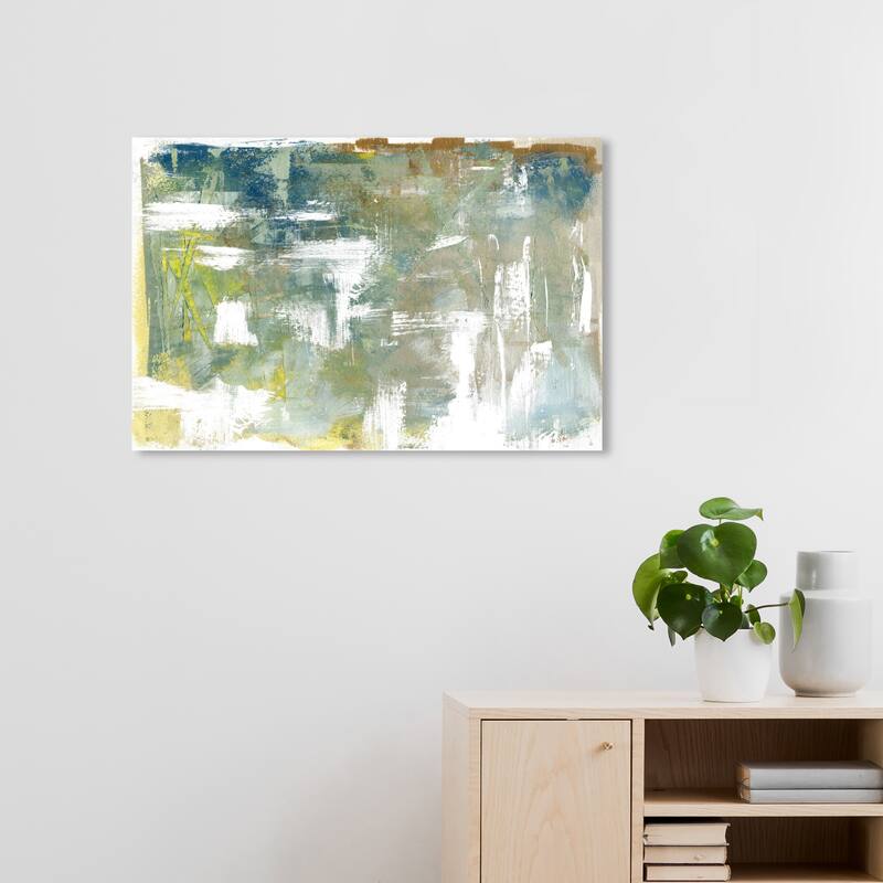 Wynwood Studio Canvas Abstract Adagio Spring Green and Modern & Contemporary Wall Art Canvas Print - 20 x 30