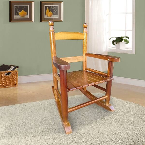 slide 2 of 34, Children's rocking oak chair Indoor or Outdoor