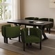 preview thumbnail 2 of 28, Christopher Knight Home - Chris Upholstered Boucle Dining Chairs with Rubberwood Frame Set of 4 Black,Olive Green