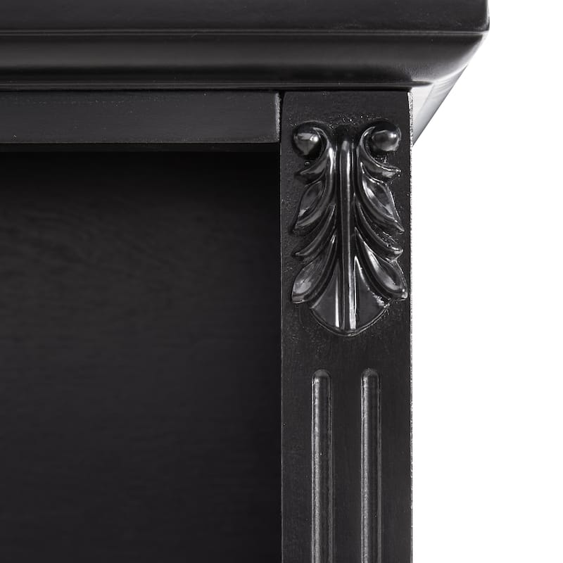 2 Drawers Dresser Nightstand with Charging Station, Black End Table Side Table Storage Cabinet with Wood Legs