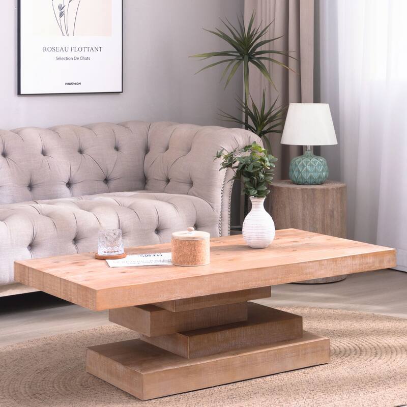 Modern Rustic Wood Coffee Table