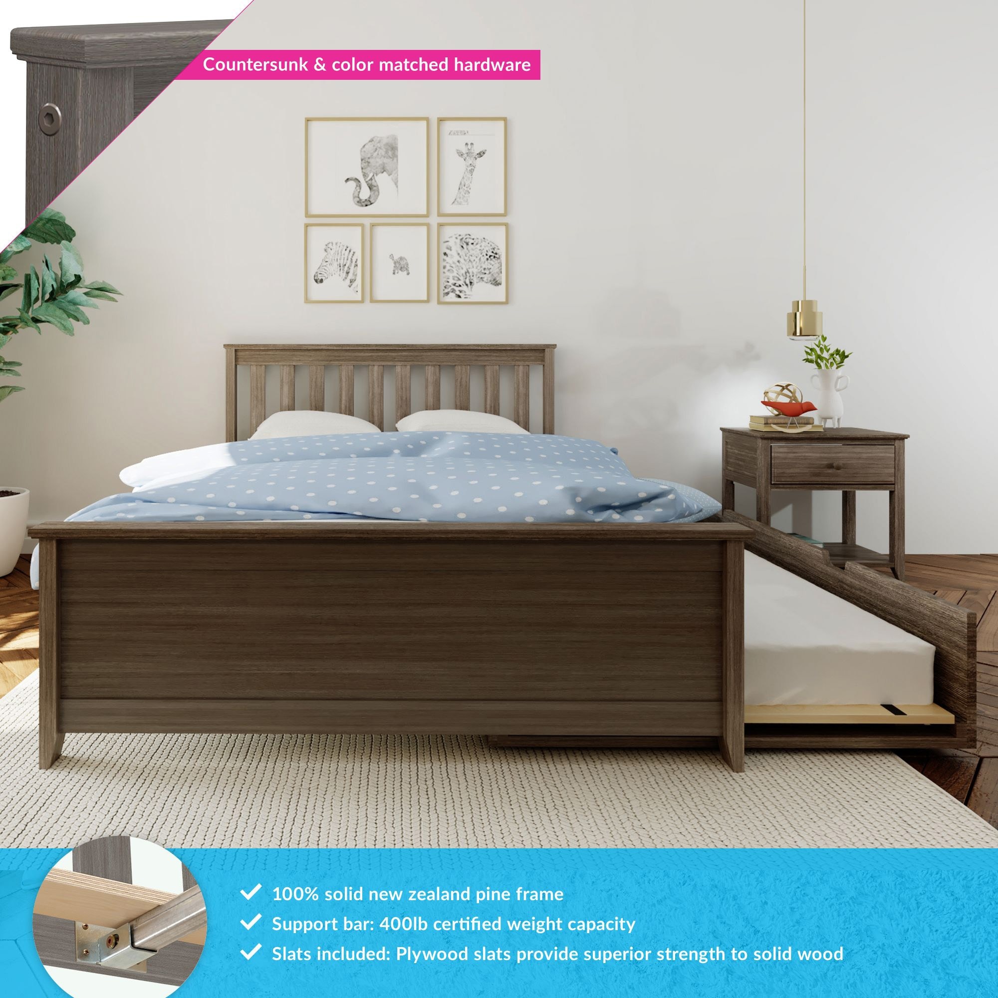 Max & lily full outlet bed with trundle