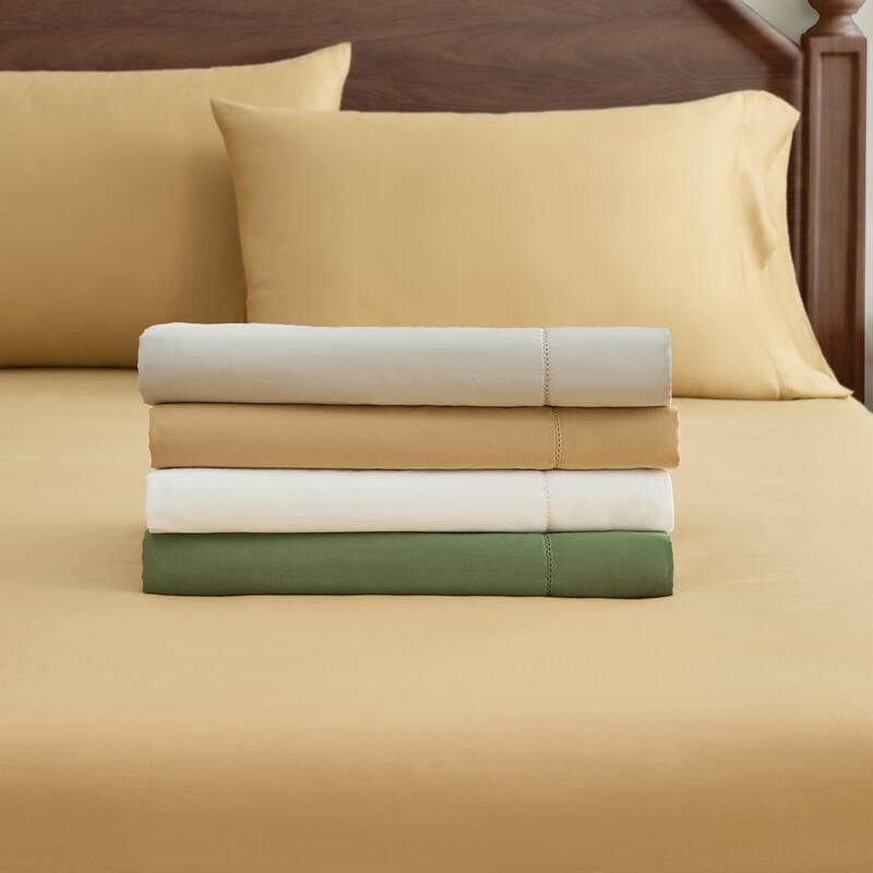 Martha By Martha Stewart Classic Elegance Solid Cotton Sheet Set