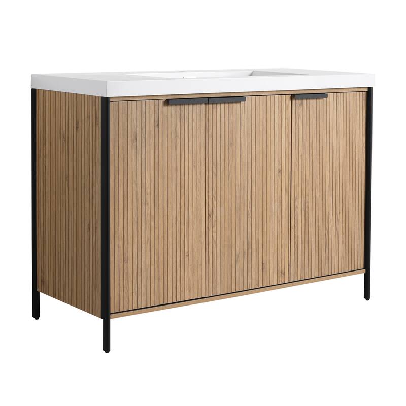 48" Freestanding Bathroom Vanity with Resin Sink