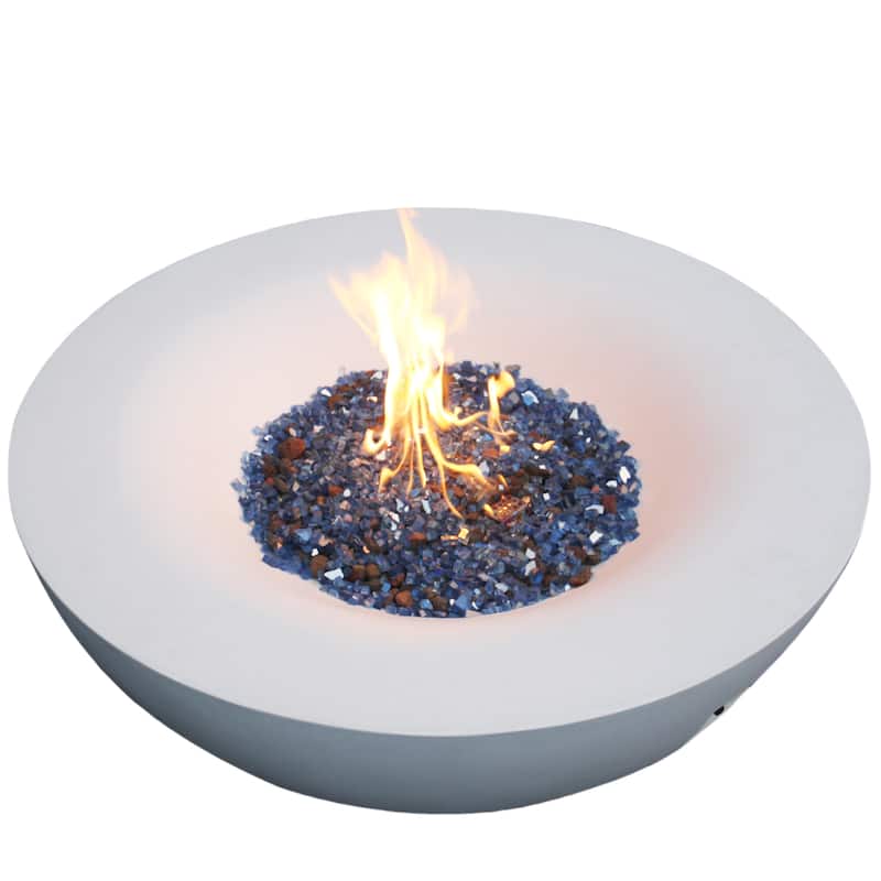 42" Fire Pit, Outdoor Concrete Propane Gas Fire Pit Bowl