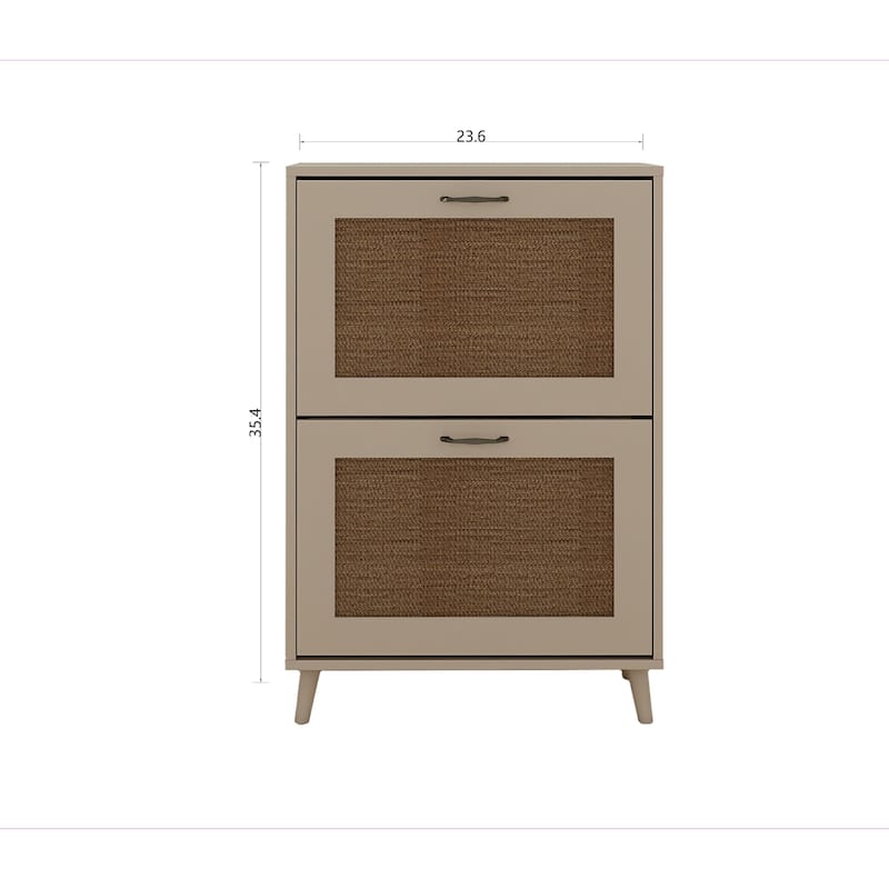 Multi-Tier Shoe Storage Cabinet, Entryway Shoe Organizer Rack with Open Design, Accent Cabinet for Closet
