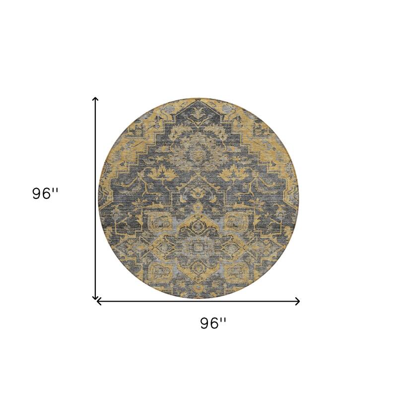 HomeRoots Oriental Traditional Rectangle Outdoor Rug
