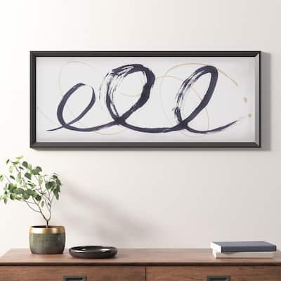 Madison Park Abstract Ambit Framed Glass Wall Art