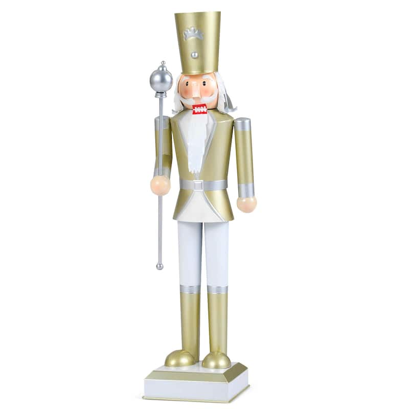 Costway 32.5” Christmas Nutcracker with High Hat & Beautiful Scepter, - See Details