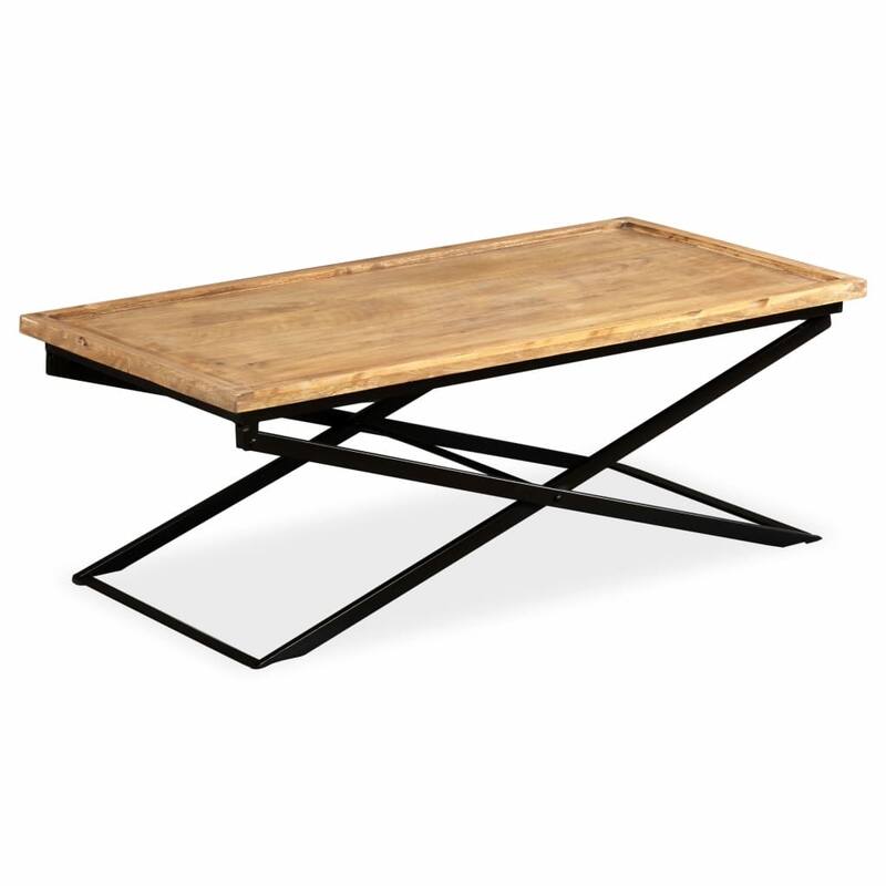 vidaXL Coffee Table Solid Mango Wood 43.3"x21.7"x16.5"