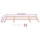 preview thumbnail 8 of 6, vidaXL Backrest for Snow Sledge Removable Backrest for Toboggan Wooden Sledge - 38.8" x 6.3" x 0.1"