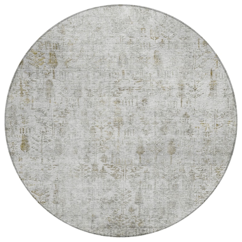 Machine Washable Indoor/ Outdoor Vintage Traditional Chantille Rug