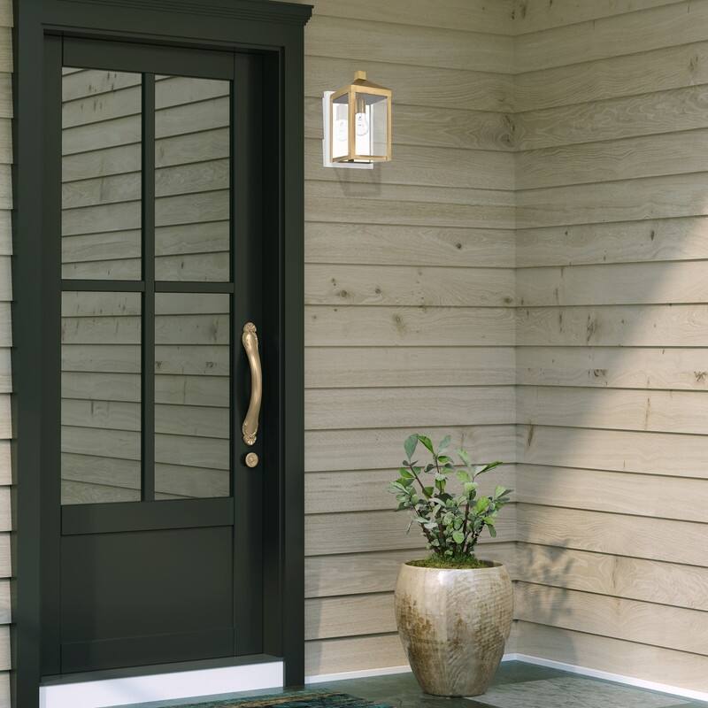 Livex Lighting 1-light Antique Brass Outdoor Wall Lantern, 20582-01 - 6.25" W. x 12.75" H x 6.25" Ext
