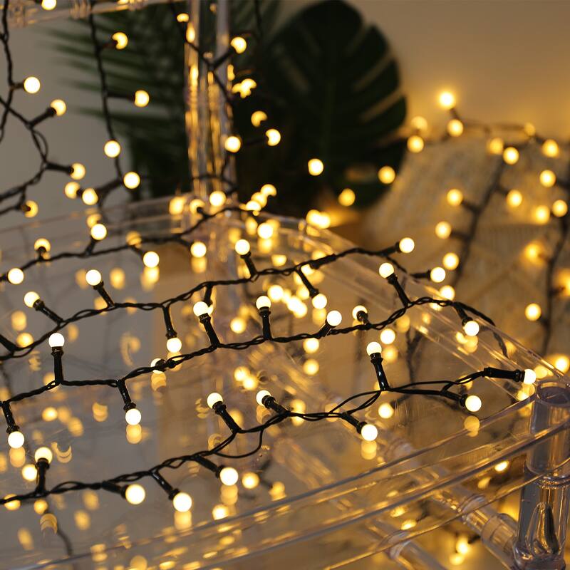 32.8/65.6FT Outdoor LED Pulg In 300/550-Bulb Mini String Lights