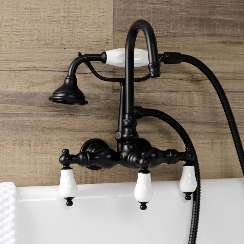 Kingston Brass Aqua Vintage Wall Mounted Clawfoot Tub Filler with