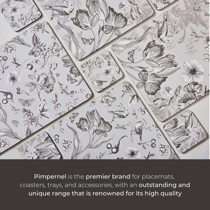 Pimpernel Set of 6 Vintage Garden Coasters - 4 Inches Sq.