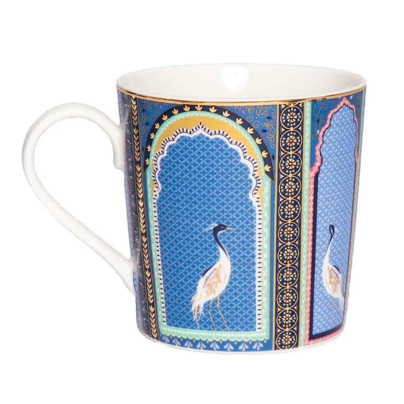 Sara Miller India Mugs - Set of 4 - 12 oz