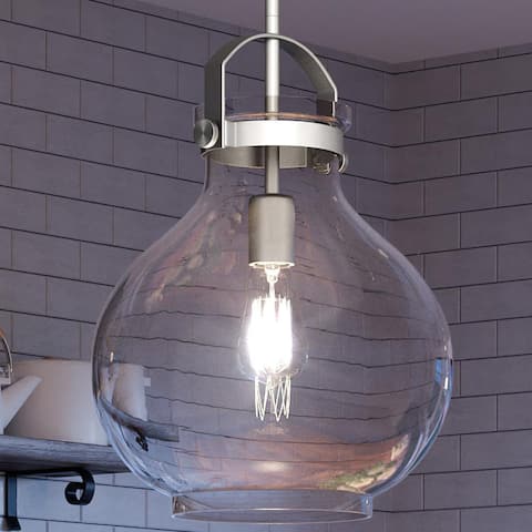 Luxury Classic Pendant, 16"H x 12"W, with Modern Style, Aged Nickel, by Urban Ambiance - 16.00"H x 12.00"W x 12.00"Dep
