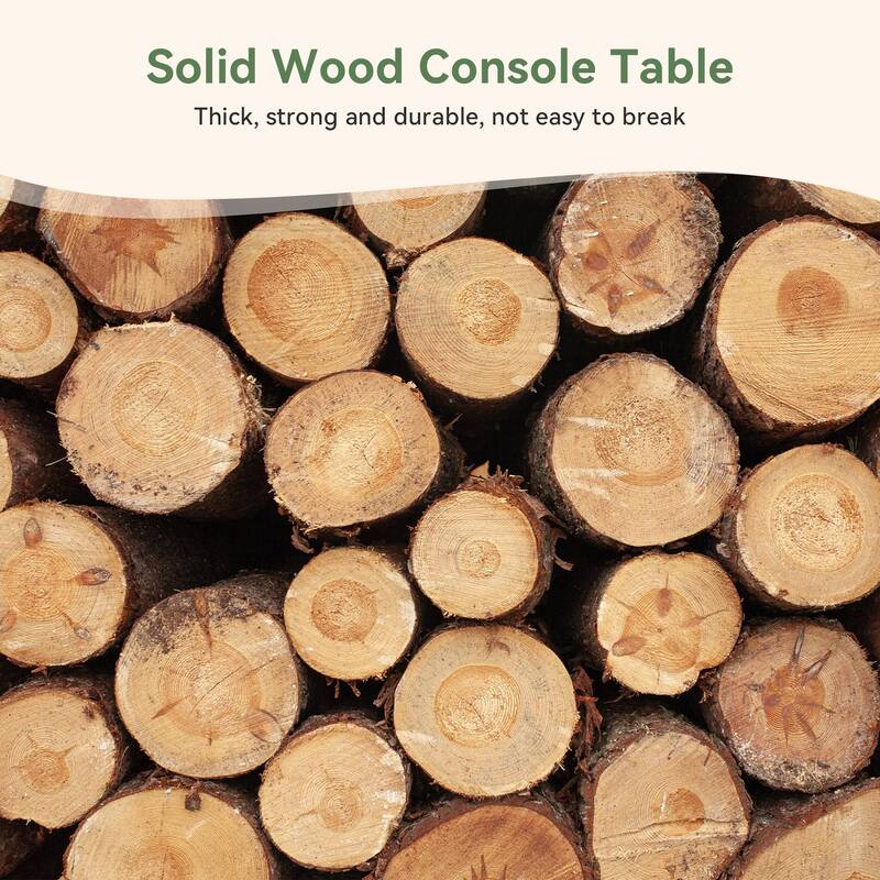 Solid Wood Console Table, Storage Entryway Table, Living Room Hallway Entrance Behind Couch Sofa Accent Table