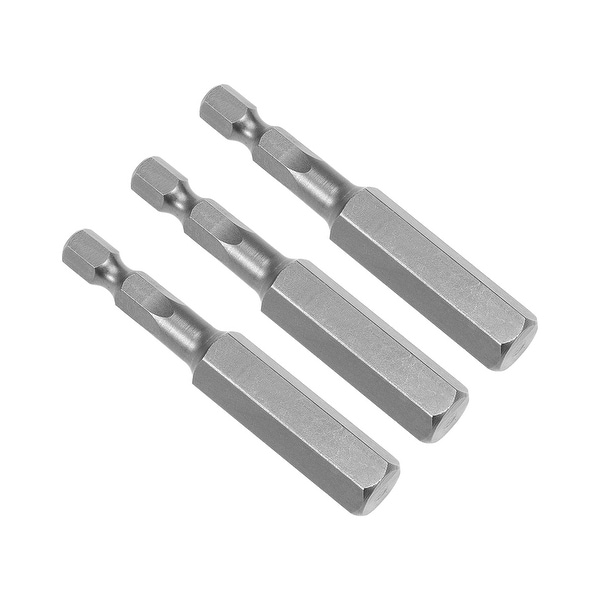 3Pcs 1/4" Hex Shank 50mm Length Magnetic Hex Head H10 Screwdriver Bits S2 - H1/4*50L*H10 3pcs