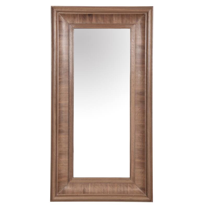 SAFAVIEH Couture Kaya 63.4-inch Large Vertical Rectangle Wood Mirror - 32.3"W x 3.1"D x 63.4"H - Walnut