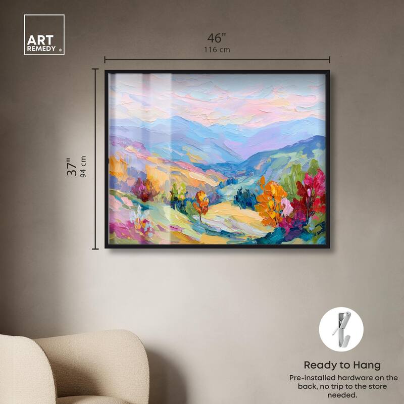 Colorful Valley I Shadowbox by Art Remedy