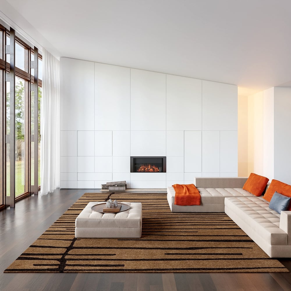 Parsa Striped Wool Area Rug