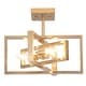 preview thumbnail 26 of 24, Modern Semi Flush Mount Ceiling Light, 3-Light Geometric Square Close to Ceiling Light Fixture for Hallway Foyer Bedroom